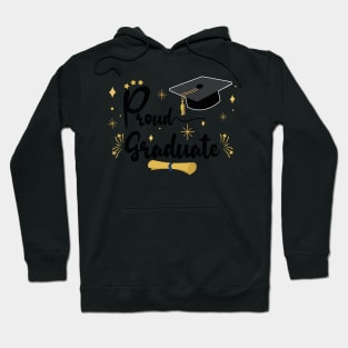 Proud Graduate | Bold Black Text Family Graduation Hoodie